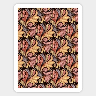 Floral Pattern in Paisley Garden Indian Style Sticker